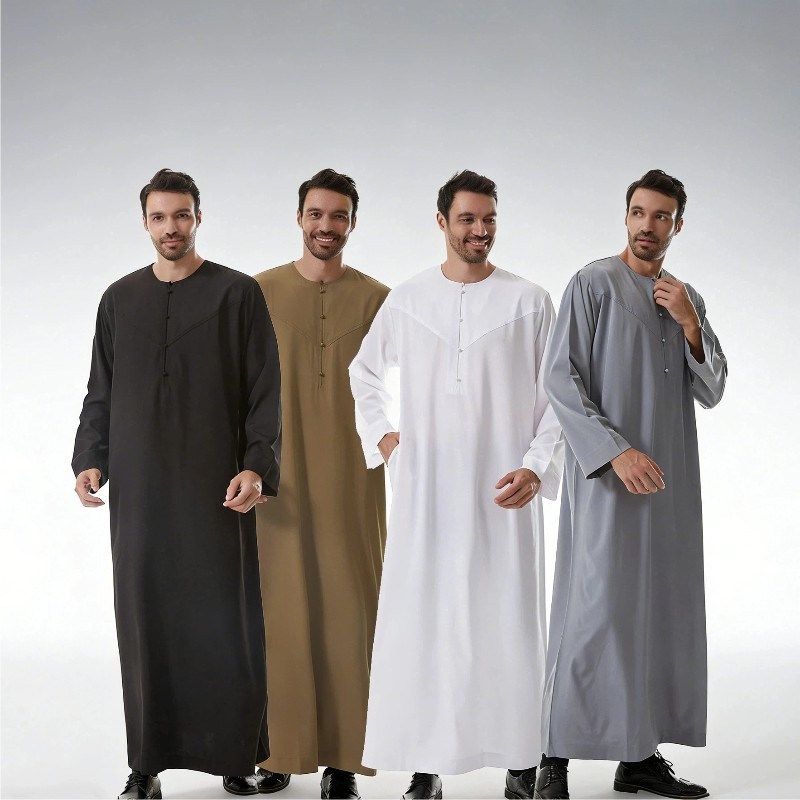 Arabic Formal Wear Men - Túnica informal holgada para hombre, estilo