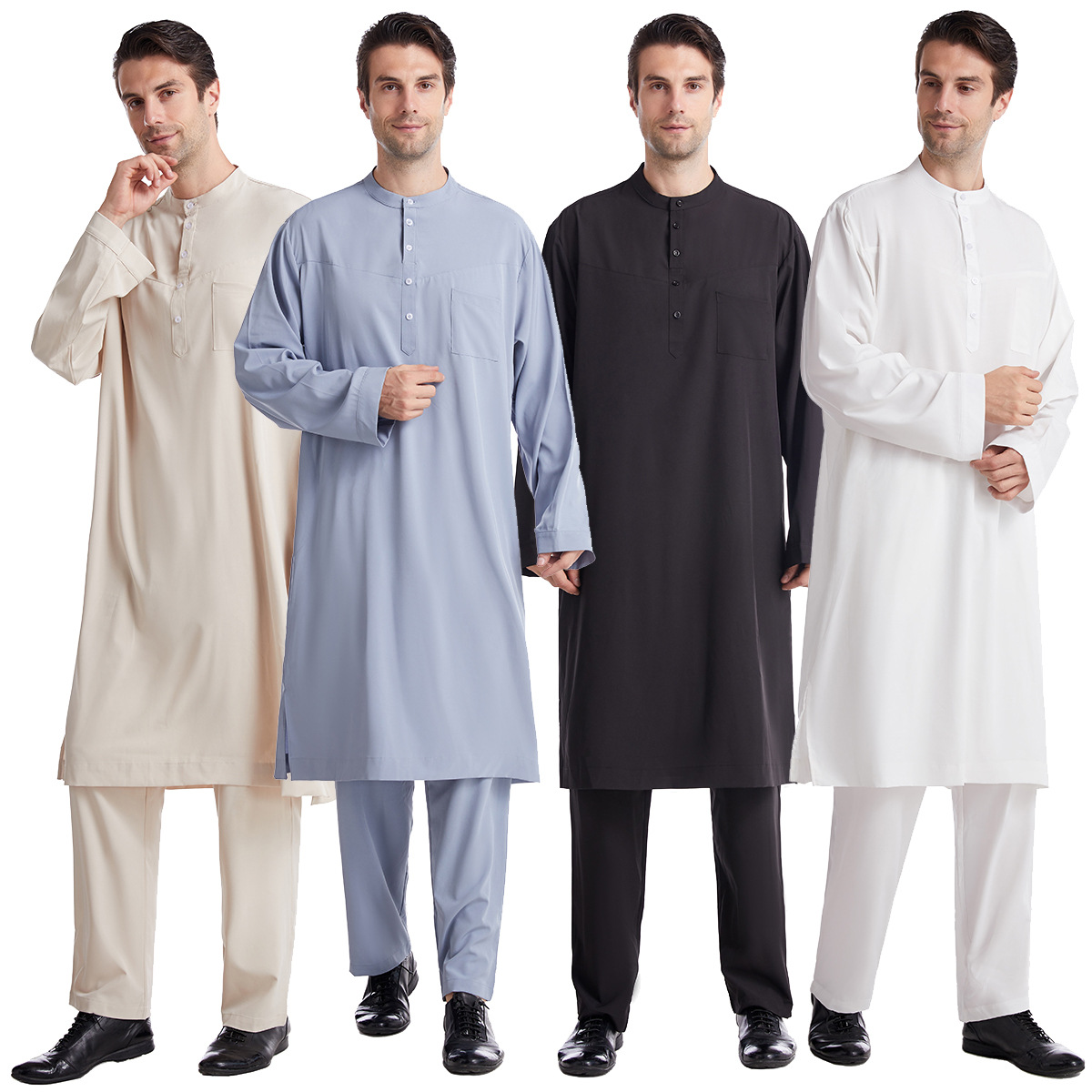 Arabic Formal Wear Men - Hombres musulmanes Jubba Thobe conjunto de