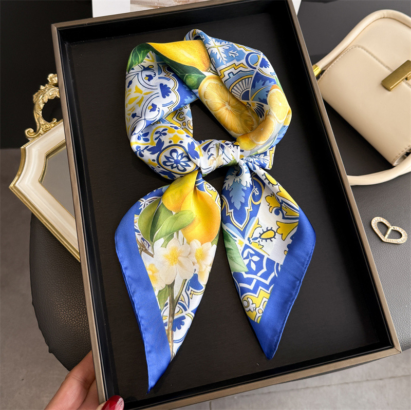 Silk Tie Woven - Bufandas cuadradas de seda con estampado