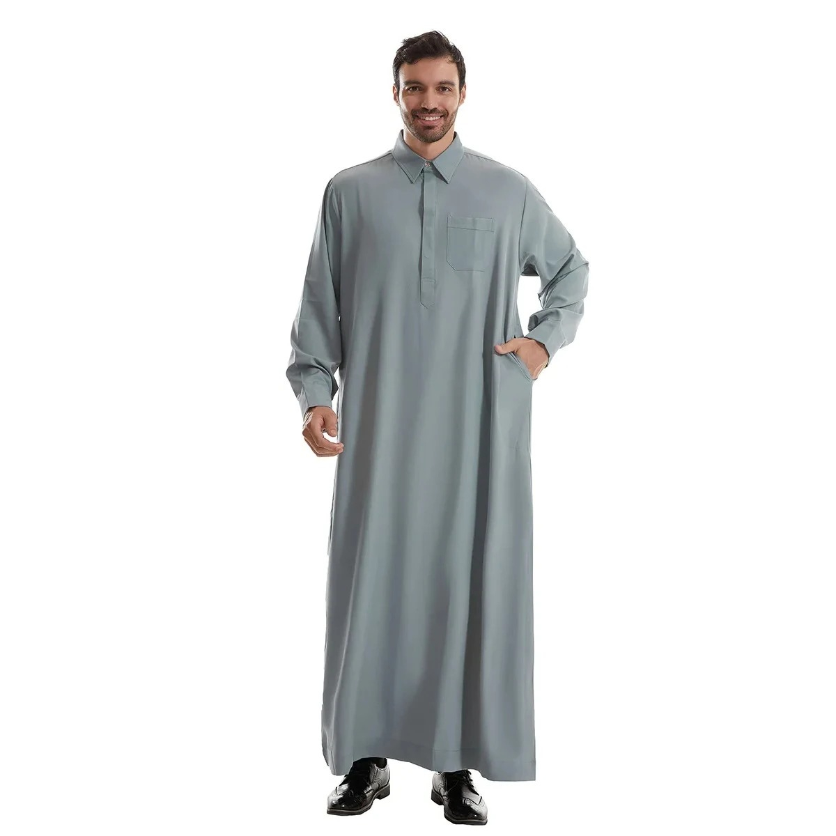 Arabic Formal Wear Men - Jubba Thobe para Hombre, Camisa Larga,