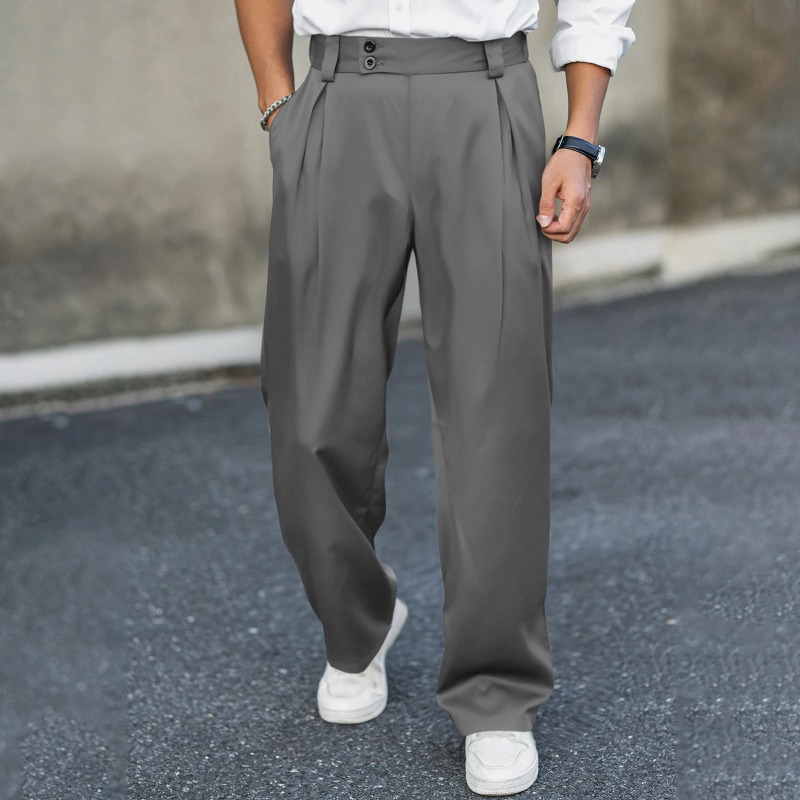 Dress Pant Flat Front - Pantalones de vestir de pierna ancha