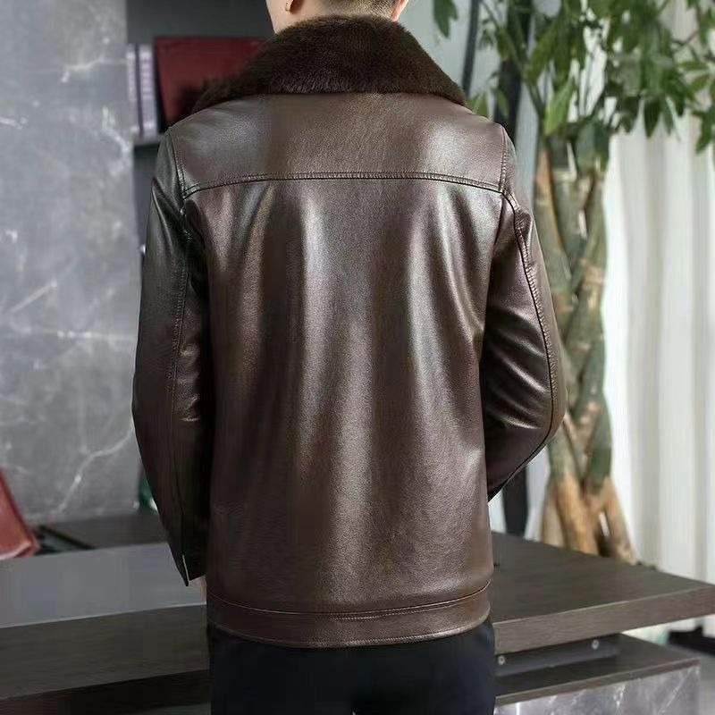 Abrigo de cuero de invierno pa - Men'S Formal Wear In Winter reseña y precio