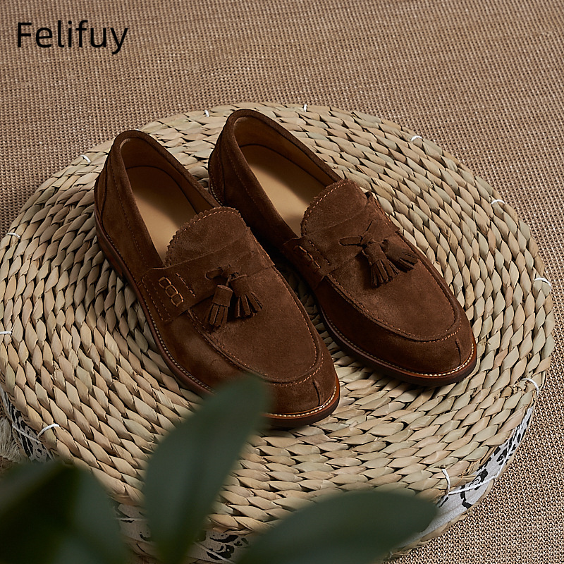Nuevos mocasines planos marron - Men Formal Wear Dress reseña y precio
