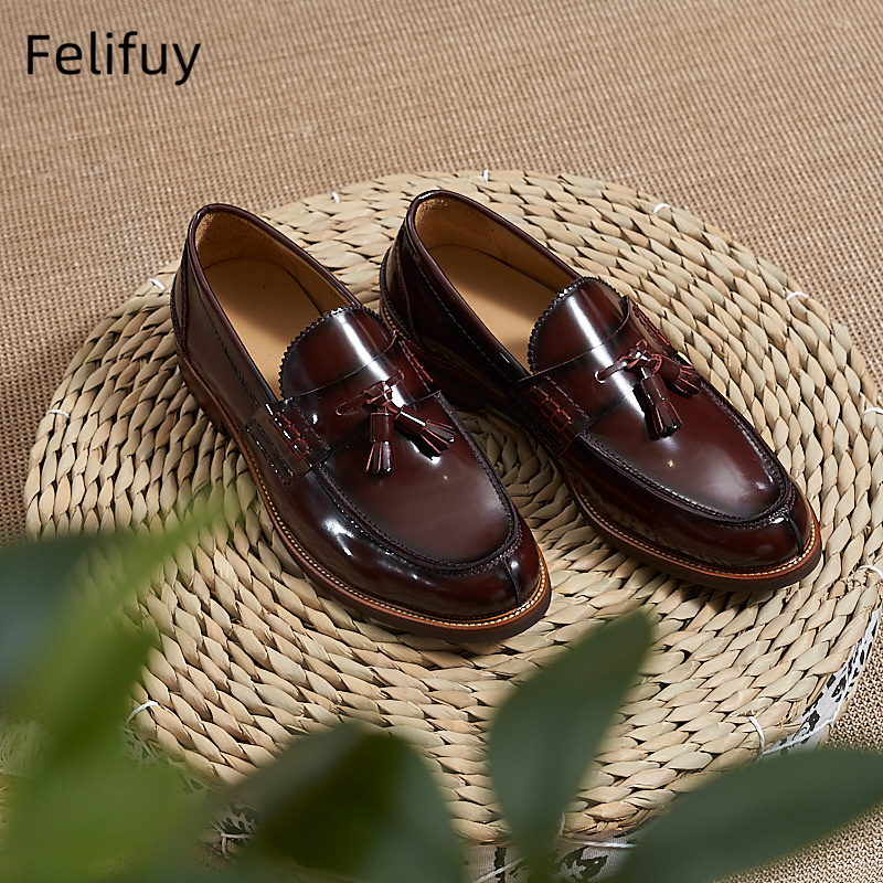 Nuevos mocasines planos marron - Men Formal Wear Dress reseña y precio