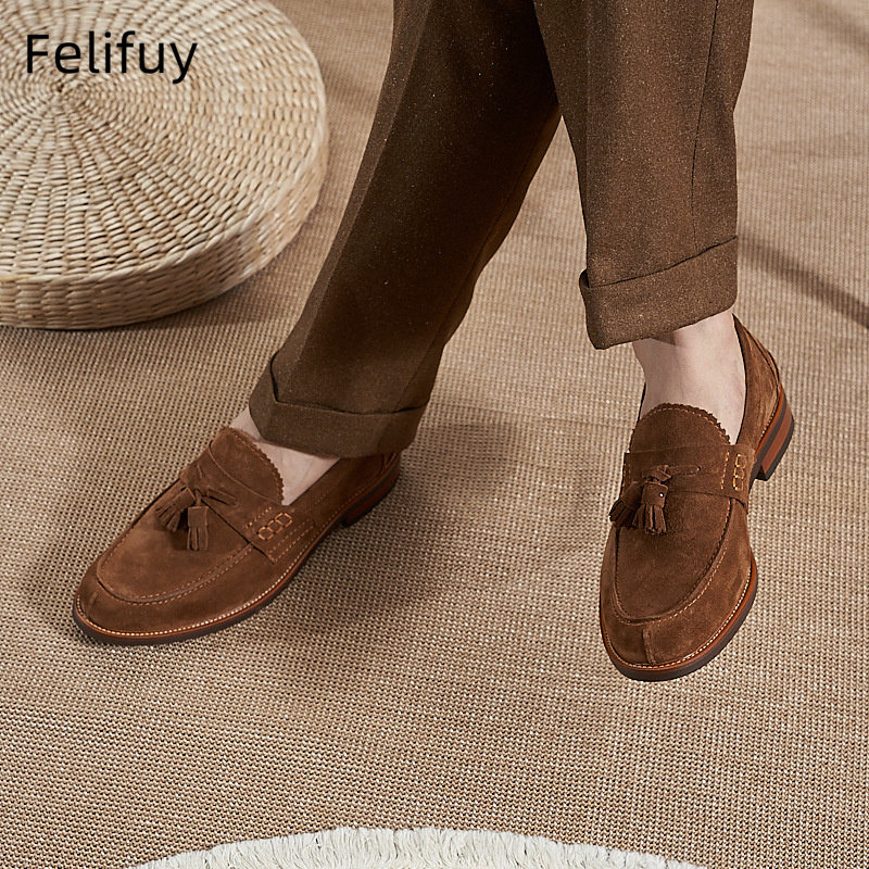 Nuevos mocasines planos marron - Men Formal Wear Dress reseña y precio