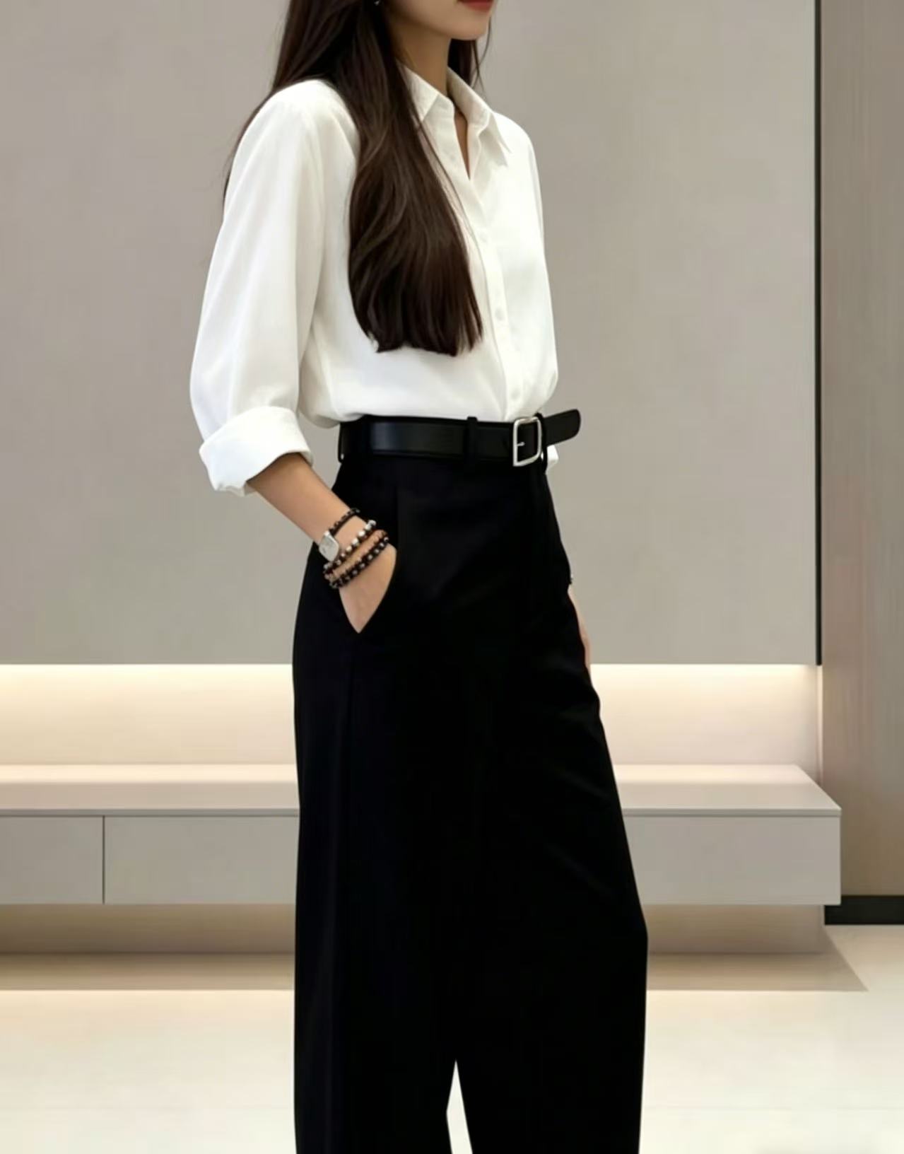 Pantalones Palazzo de Cintura  - Dress Pant Flat Front reseña y precio