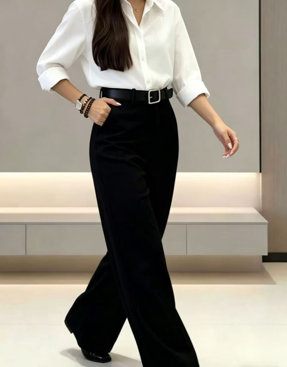 Pantalones Palazzo de Cintura  - Dress Pant Flat Front reseña y precio