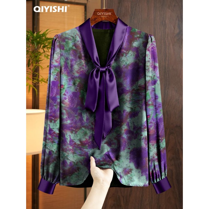 Top elegante con cintura morad - Satin Bow Tie reseña y precio