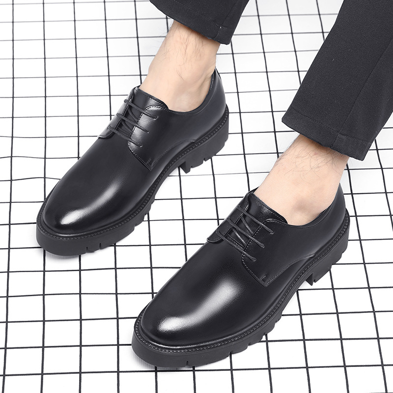 Zapatos de vestir de cuero neg - Men Formal Wear Dress reseña y precio
